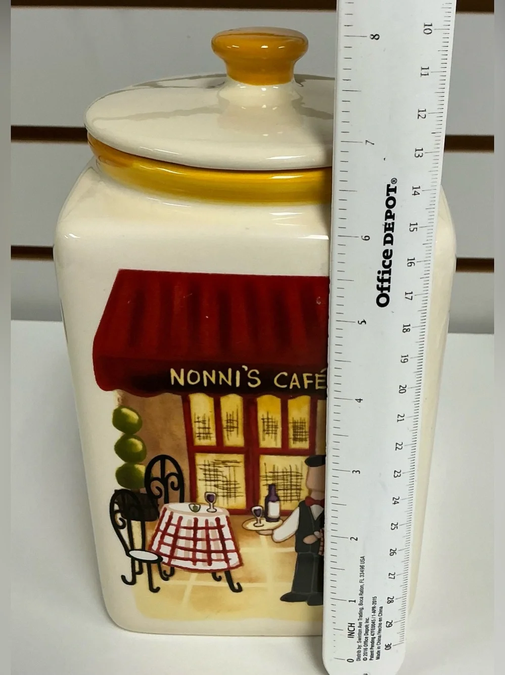Nonni’s Cafe Cookie Jar Canister Ceramic 8